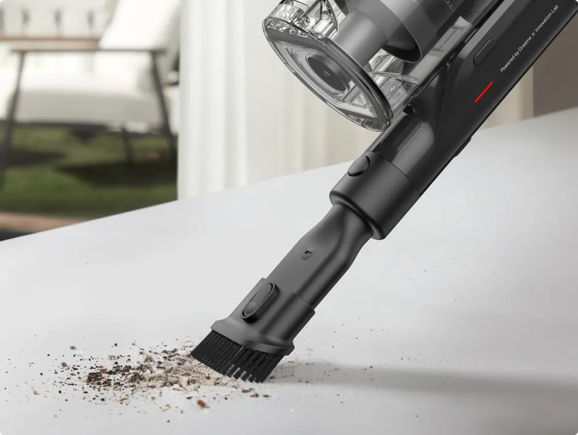 Spazzola morbida per spolverare Dreame   Z30 Pro Aqua-A rimuove polvere da tastiere e fessure.