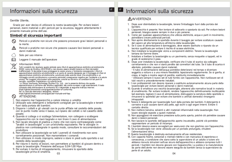 Avvertenze e informazioni sulla sicurezza